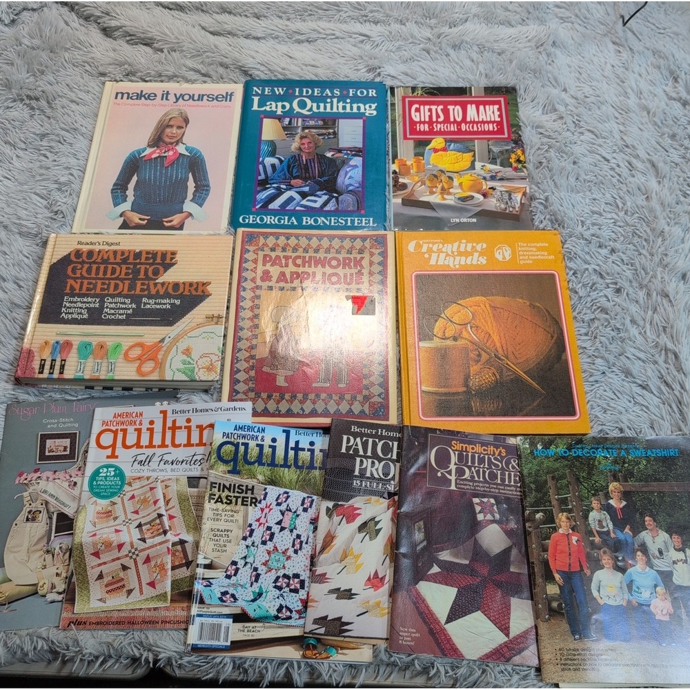 Lot 12 Lap Quilting Books Magazines Georgia Bonesteel Patchwork Needlework